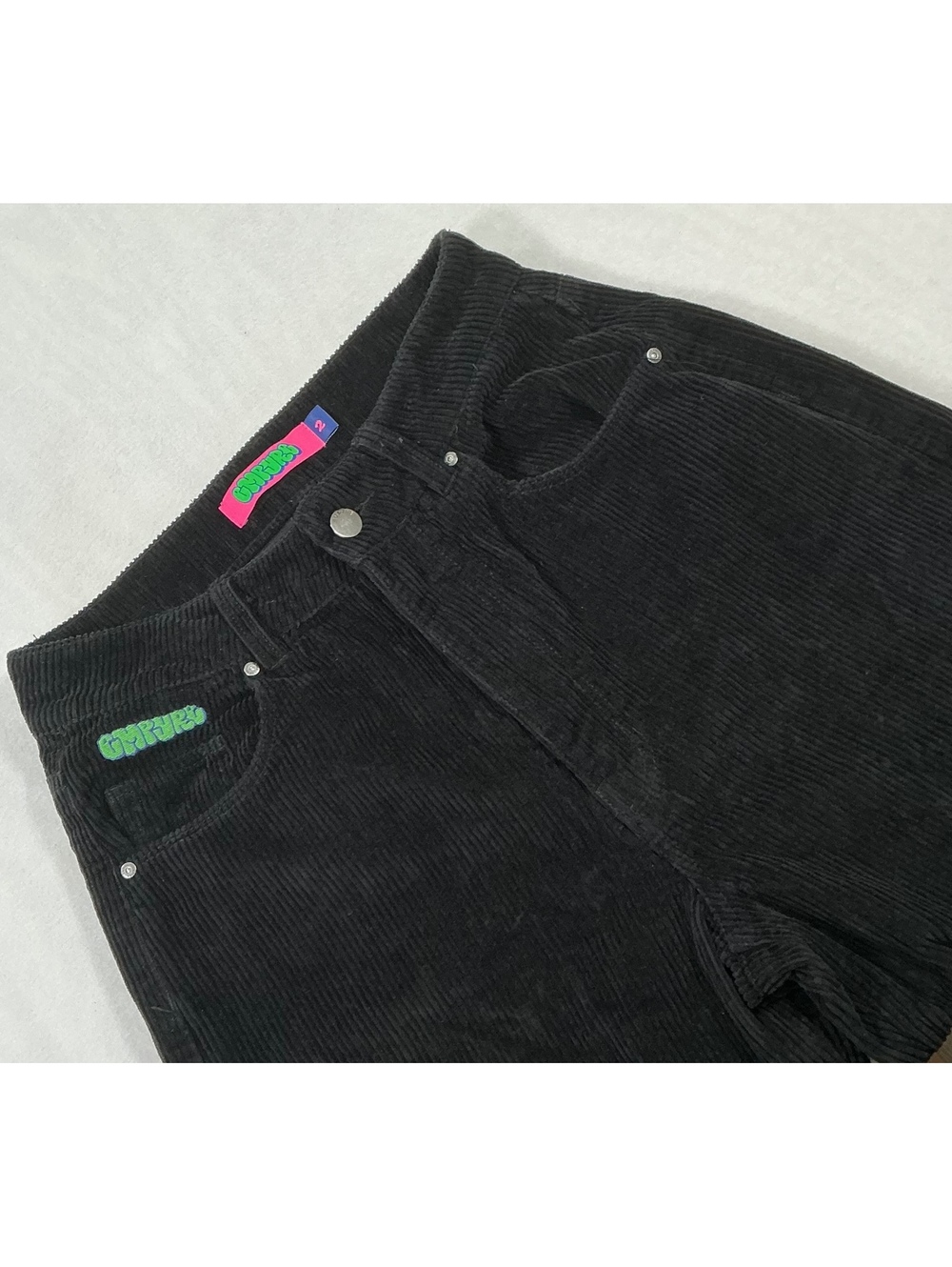 Empyre Black‎ Corduroy Shorts Womens Size 2 High Rise Skate Y2K